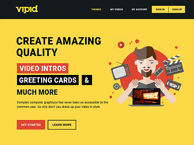 Video Editing Website Mockup business landing page layout mockup modern psd software template ui ux video editing