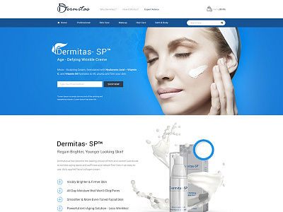 Anti Aging Cream anti aging beauty cosmetic landing page layout mockup psd template ui ux