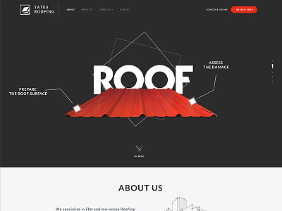Roofing Website Mockup constructions design layout mockup photoshop roofing template ui ux web website