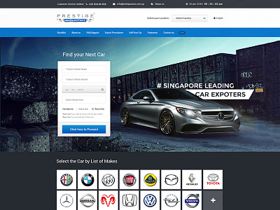 Prestigue Auto Website Mockup auto automobile layout mockup psd template web website