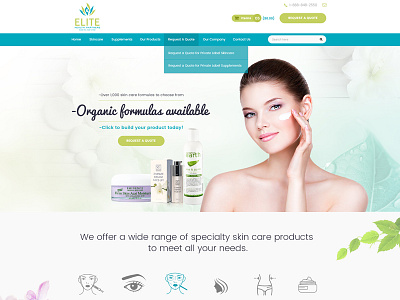Beauty Cream Website Mockup anti aging beauty cosmetic landing page layout mockup psd template ui ux