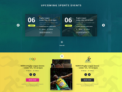 Sports Foundation Website Mockup athlete foundation games layout mockup olympic photoshop psd sports ui ux
