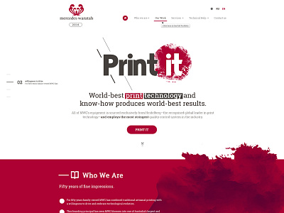 Printing Company Website Mockup
