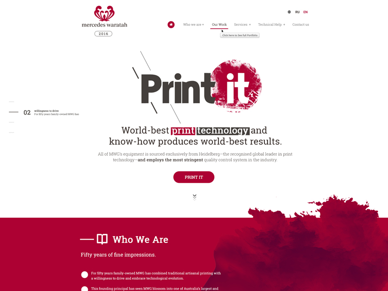 Printing Company Website Mockup by Deepak on Dribbble