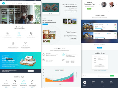 Real Estate Crowd Funding Home Page Mockup
