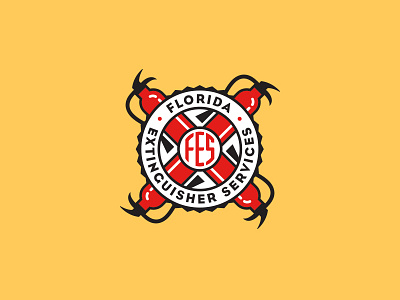 FES Logo Presentation branding extinguisher logo mockup presentation showcase