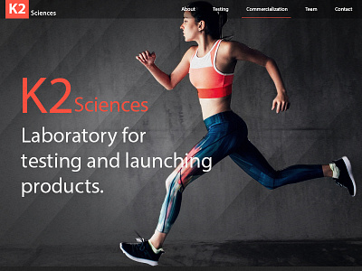 K2 Laboratory Website Mockup