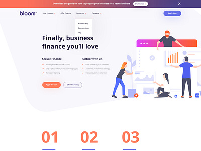 Business Finance Website Mockup Design