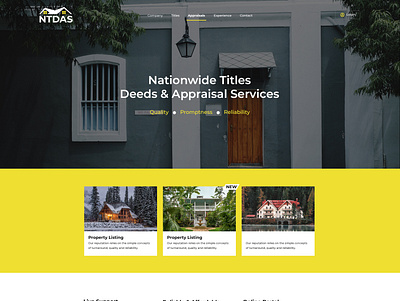 Real Estate Landing Page Mockup Design design landing page layout mockup modern real estate template ui ux website