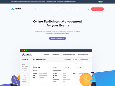 Online Event Management System Landing Page