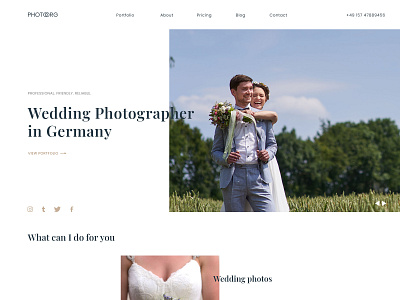 Photographer portfolio portfolio design webdesign webdesigner wedding