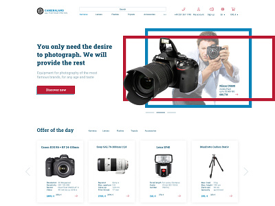 Online shop camera equipment online shop webdesign webdesigner