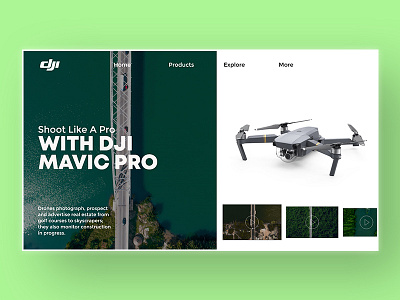 Dji Mavic Pro Concept adobexd design drones phone photography tech ui ui ux uidesign uiux uxdesign