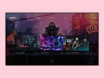 Gamify Web Ui activison adobe adobexd call of duty cyberpunk design fifa figma games gamestore gaming microsoft pes ps4 ps5 sony ui uidesign ux xbox