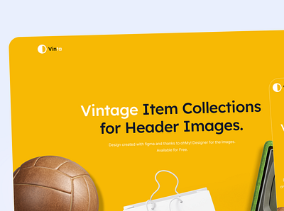 Vintage Item Header UI branding design figma illustration tech ui uidesign uiux uxdesign adobexd photoshop