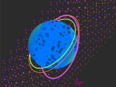 Abstract planet drawing planet space abstract colorful