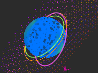 Abstract planet drawing