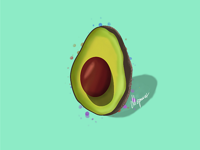 Avocado Illustration! avocado illustration pratice