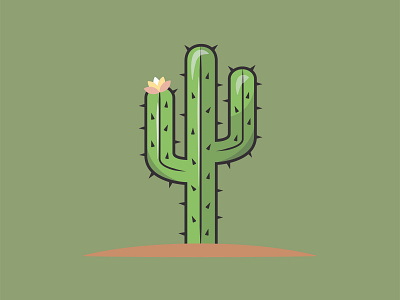 Desert Keeper adobe illustrator arizona cactus desert flat design flat illustration graphic design illustration illustrator landscape saguaro southwest vector