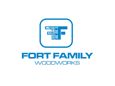 Fort Family Woodworks Logo branding icon logo