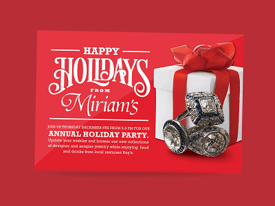 Miriam s Jewelry Holiday Post Card