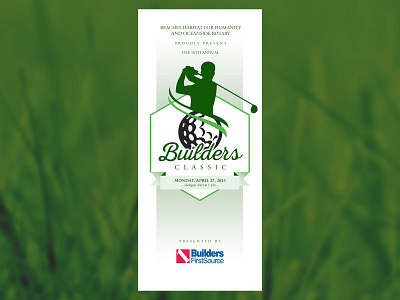 Builders Classic golf tournament charity fundraiser print