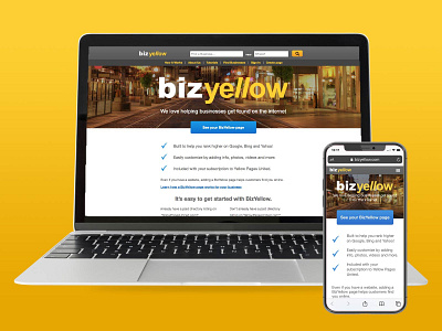 Bizyellow website ui ux design website design