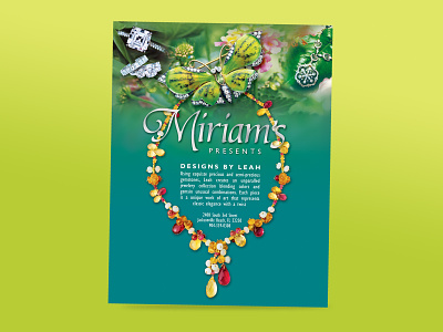 Miriams flyer postcard print design