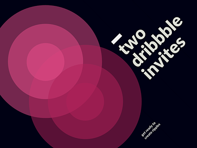 Two Dribbble Invitations design dribbble invite rippple swiss two type
