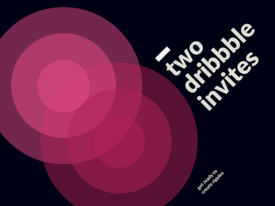 Two Dribbble Invitations