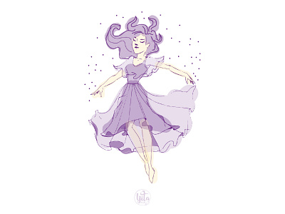 Violet Girl digitalart drawing illustration violeta
