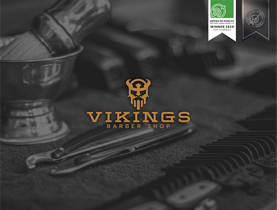 Vikings Barber Shop barber barber shop design idenity logo vikings