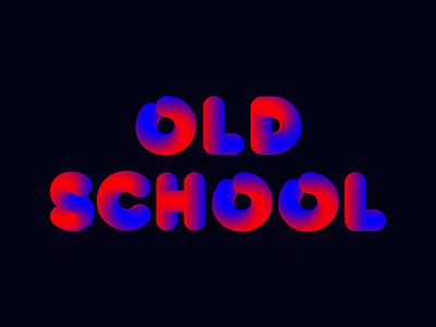 Old school experiment gradient graphic typography