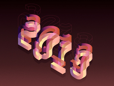 2019 2019 design gradient illustration typography vector