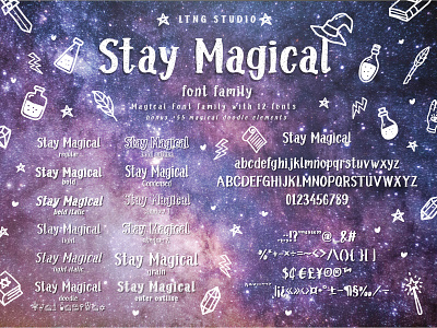 Stay Magical Font Family cute doodle font font display magic typeface