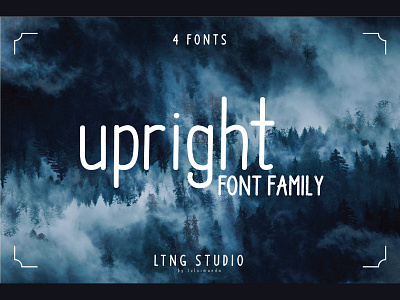 Upright font family