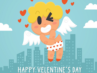 Cute Cupid card cards city cub cupid falling in love heart love valentine