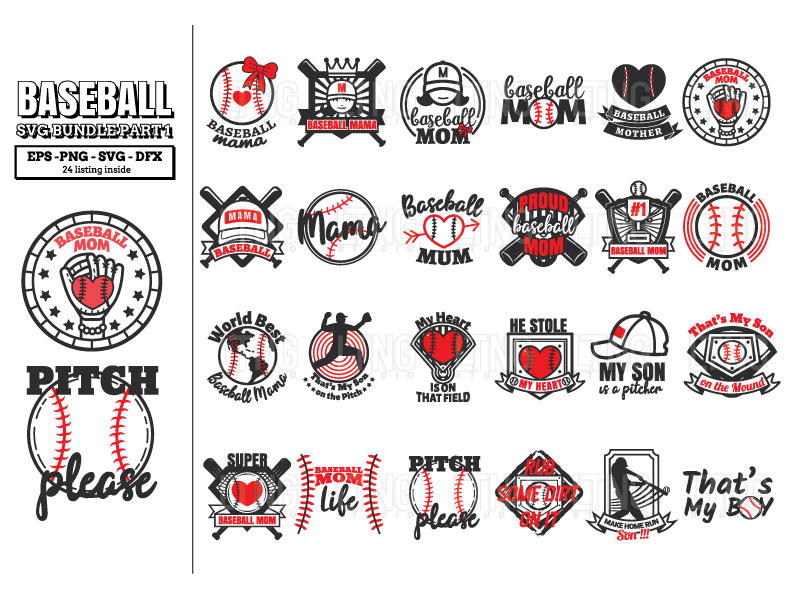 Download Baseball Svg Bundle Part 1 By Lulu Imanda P On Dribbble PSD Mockup Templates