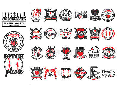 Baseball Svg Bundle Part 1 baseball baseball bundle baseball mama baseball svg clean craft dfx dfx cut files iron on transfer part 1 quotes sport sport collection svg svg cut