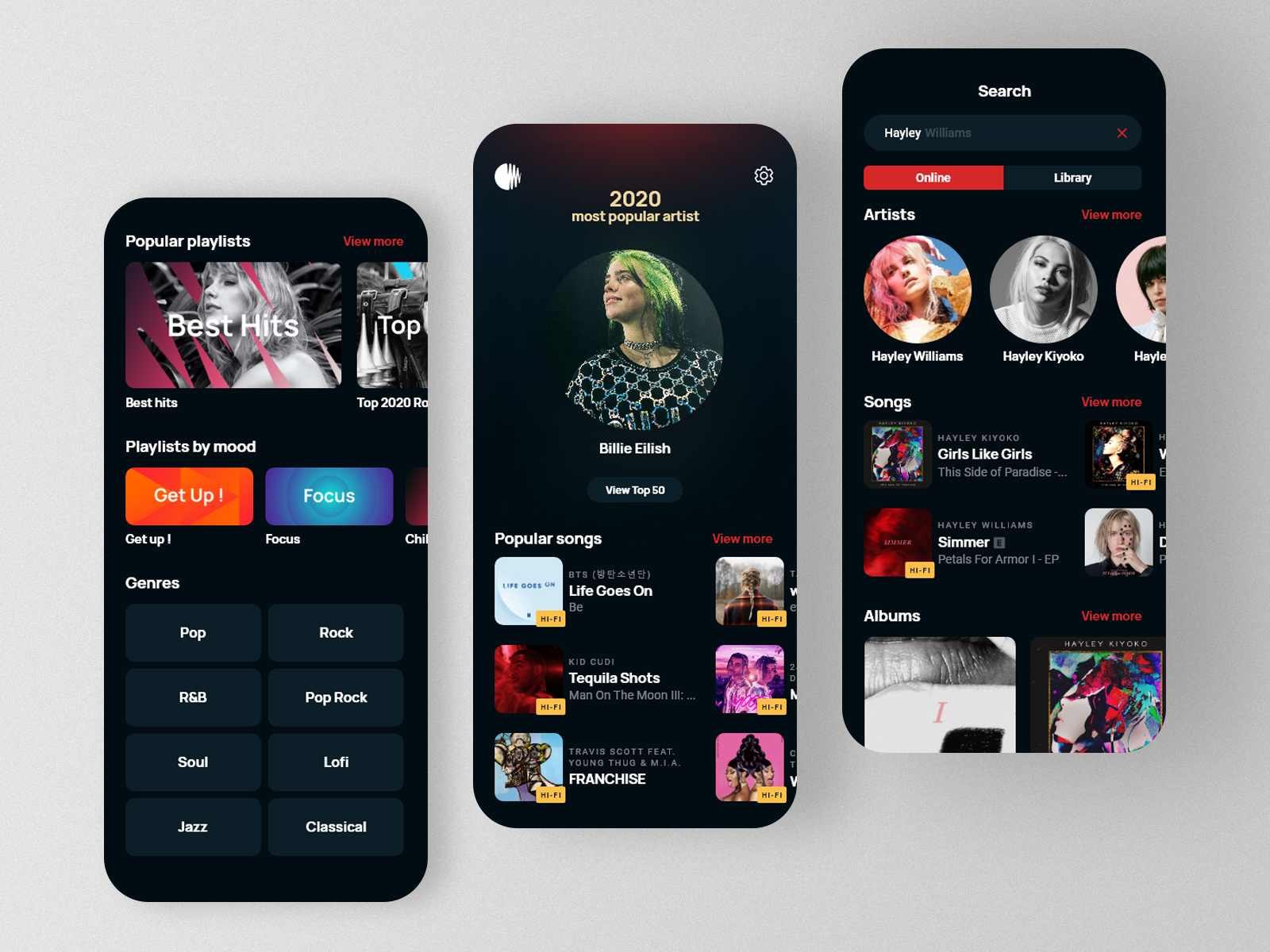 Music App - Concept by Gaël Duval on Dribbble