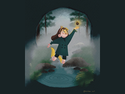 MAGIC CONE art artwork book illustration colors cone cute forest girl illustraion illustration art magic procreate