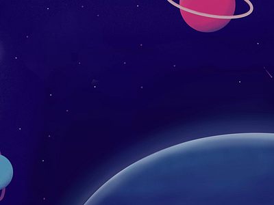 Alien animation aftereffects alien animation design illustration planets procreate space
