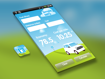 Simple MPG App android car environment fuel gas green mileage