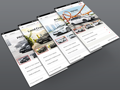 Toyota Mobile Website automotive car mobile