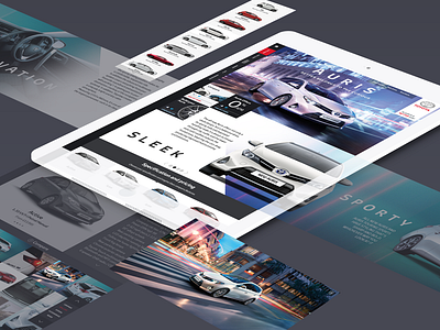 Toyota iPad website layout automotive car concept ipad parallax scroll toyota ui uidesign website