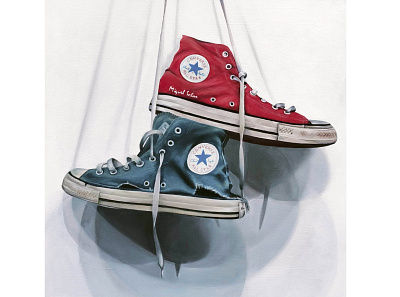 Converse Sneakers Hanging Laces art contemporary contemporary art modern art realism