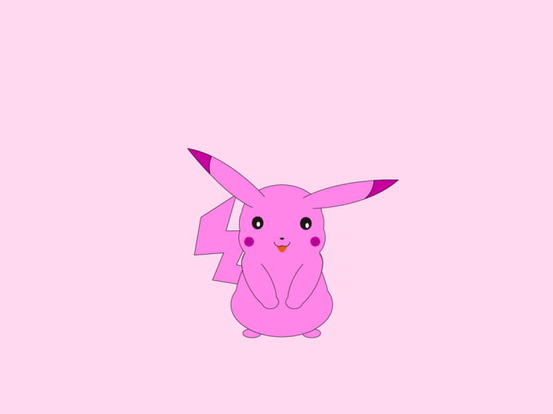 Pinkachu- First Dribbble Shot 2d after effects animation debut evolution gif hello hello dribbble invite pikachu pokemon raichu