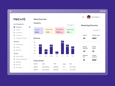 Dashboard Design design minimal ui ux web