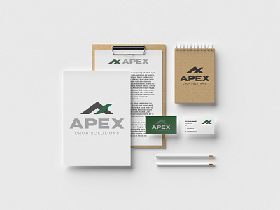 Apex Crop Solutions Letterhead agriculture branding design letterhead typogaphy