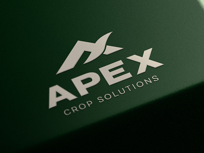 Apex Crop Solutions agriculture branding logo typogaphy